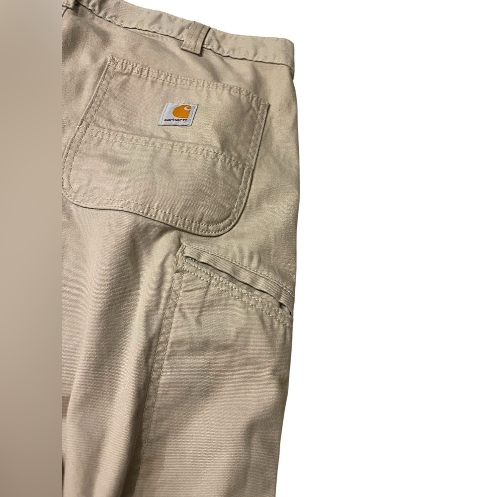 Carhartt Relaxed Fit Men's Khaki Pants Sz 38x34 - Picture 6 of 10